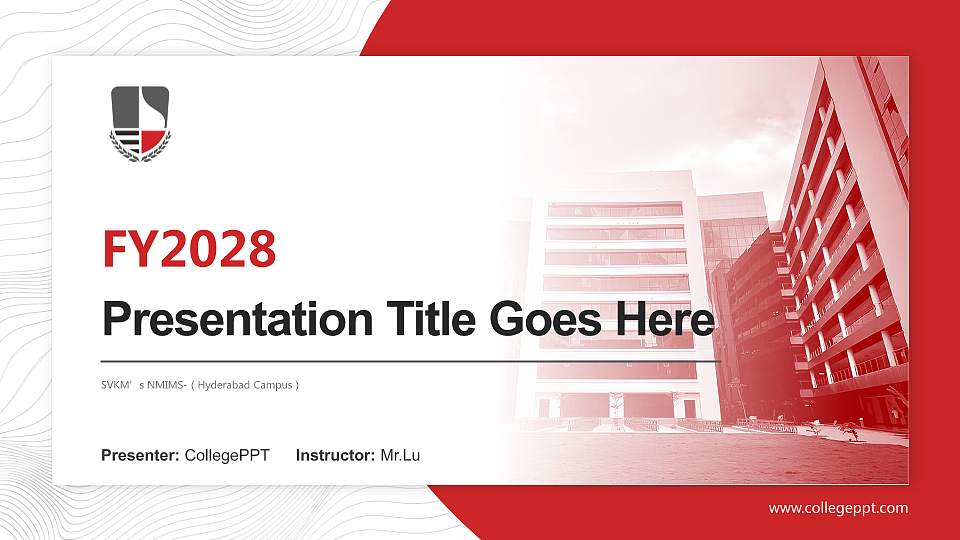 SVKM’s NMIMS-（Hyderabad Campus） Academic Presentation/Research Findings Report PPT Template16:9 ratio PPT effect preview image
