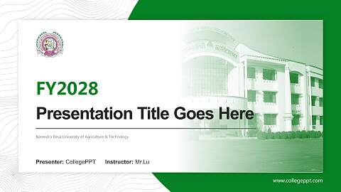 Narendra Deva University of Agriculture & Technology Academic Presentation/Research Findings Report PPT Template