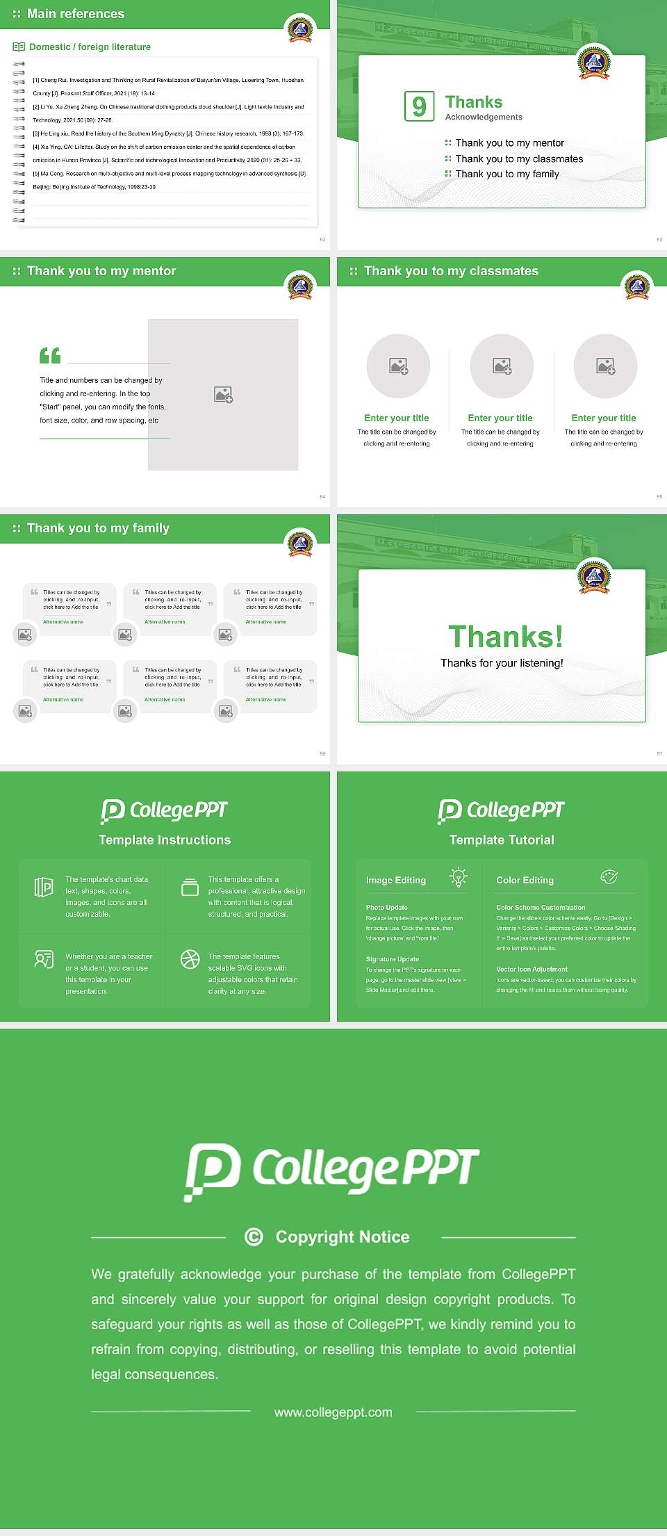 Pandit Sundarlal Sharma (Open) University Chhatisgarh Graduation Thesis Defense PPT Template4:3 ratio PPT effect preview image7