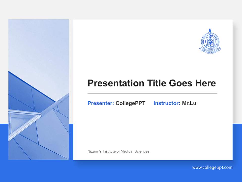 Nizam ‘s Institute of Medical Sciences General PPT Template4:3 ratio PPT effect preview image6