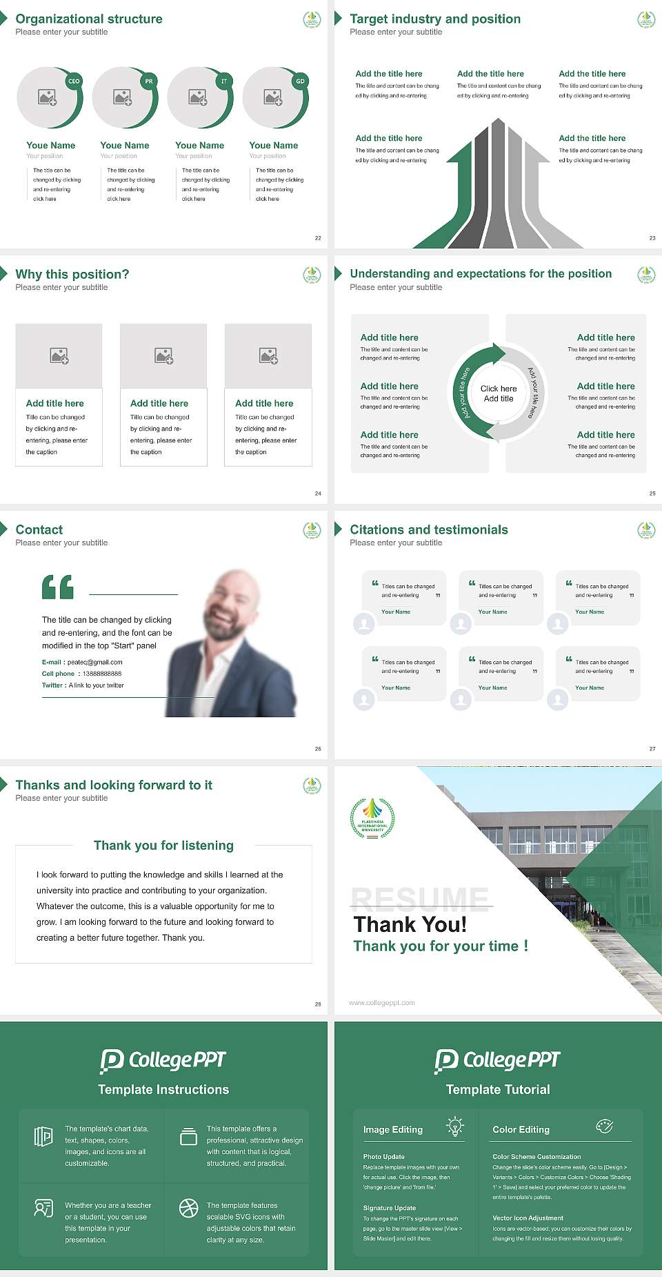 Plastindia International University Resume PPT Template4:3 ratio PPT effect preview image4