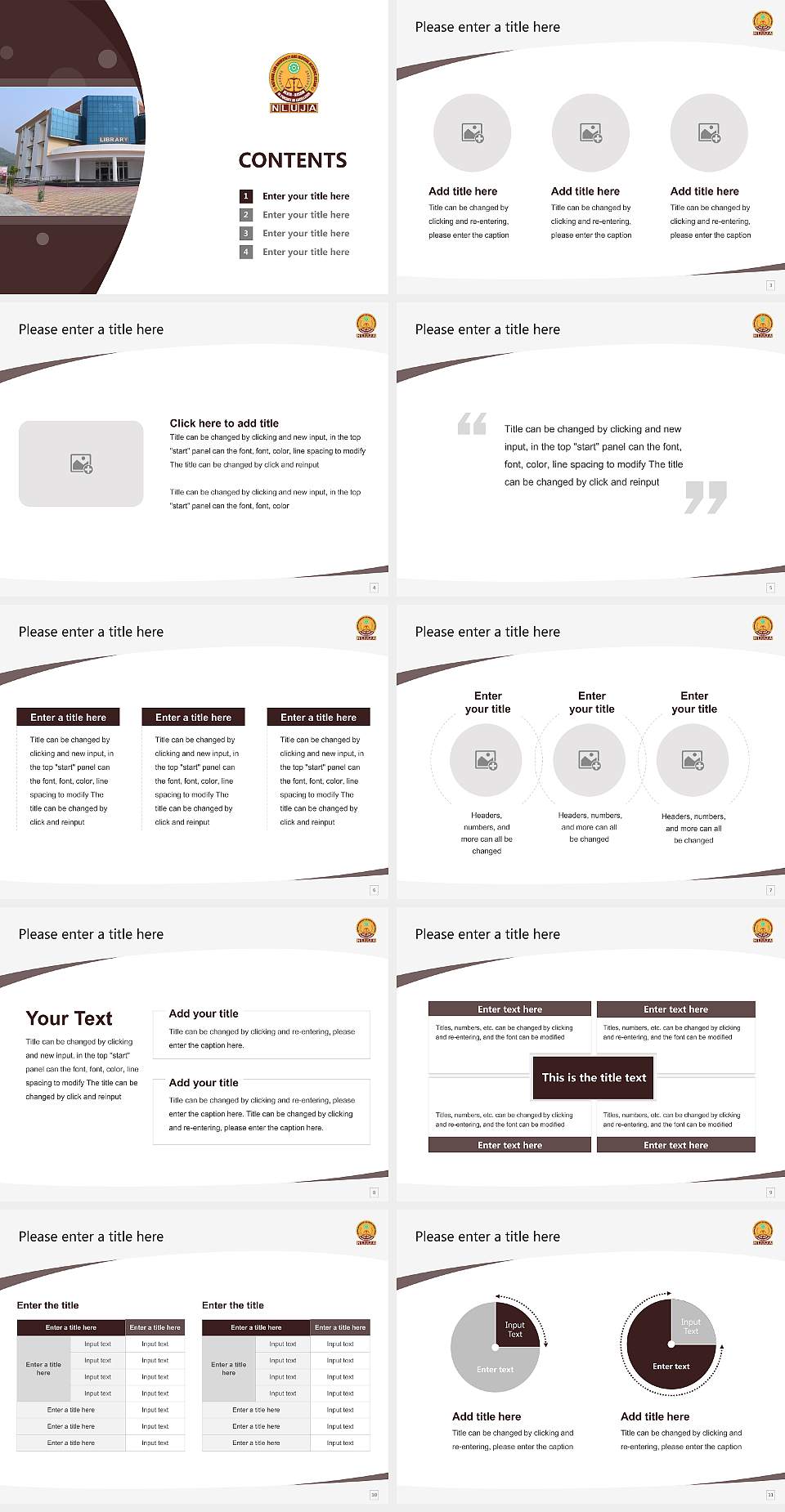 National Law University and Judicial Academy Course/Courseware Creation PPT Template4:3 ratio PPT effect preview image2
