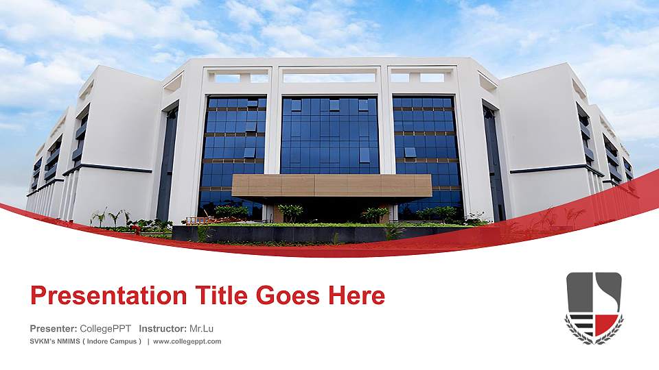 SVKM’s NMIMS（Indore Campus） Course/Courseware Creation PPT Template16:9 ratio PPT effect preview image