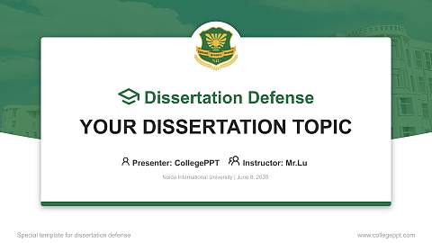 Noida International University Graduation Thesis Defense PPT Template