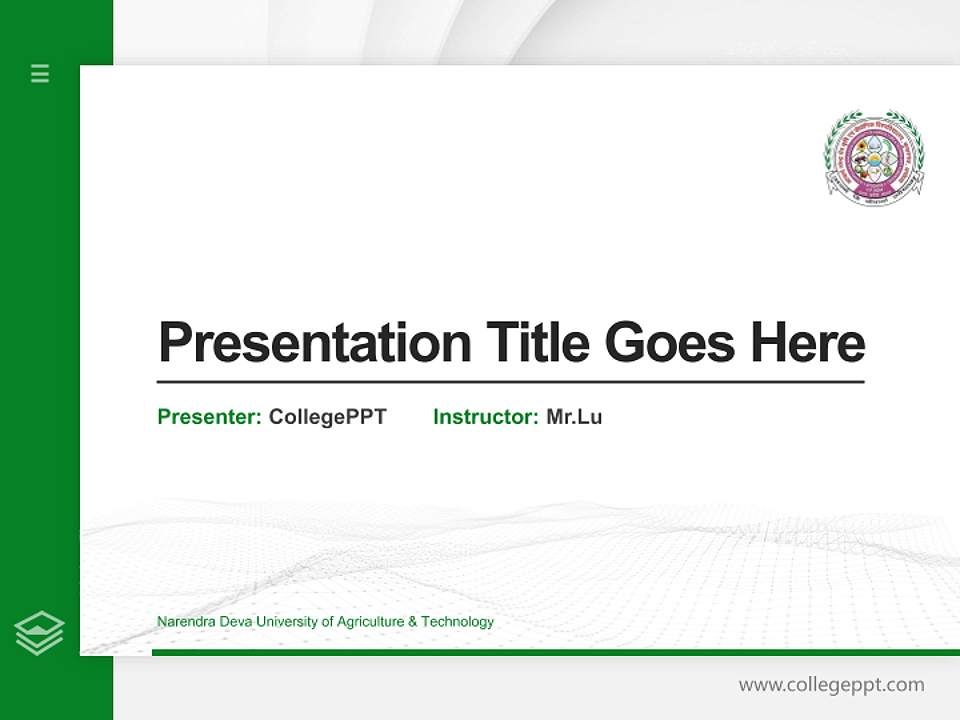 Narendra Deva University of Agriculture & Technology Thesis Proposal/Graduation Defense PPT Template4:3 ratio PPT effect preview image5