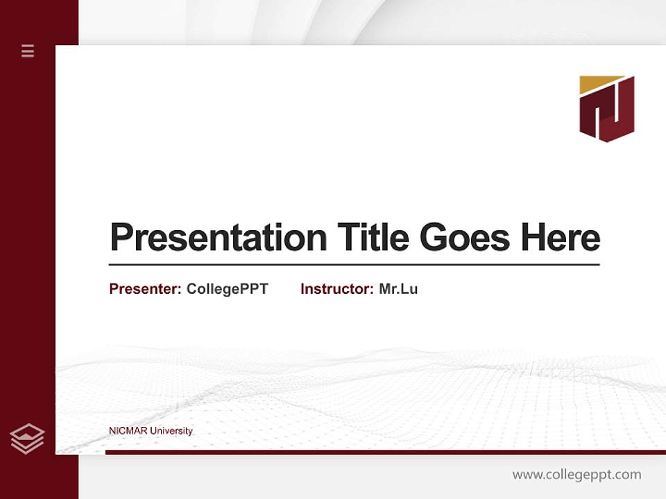 NICMAR University Thesis Proposal/Graduation Defense PPT Template4:3 ratio PPT effect preview image5