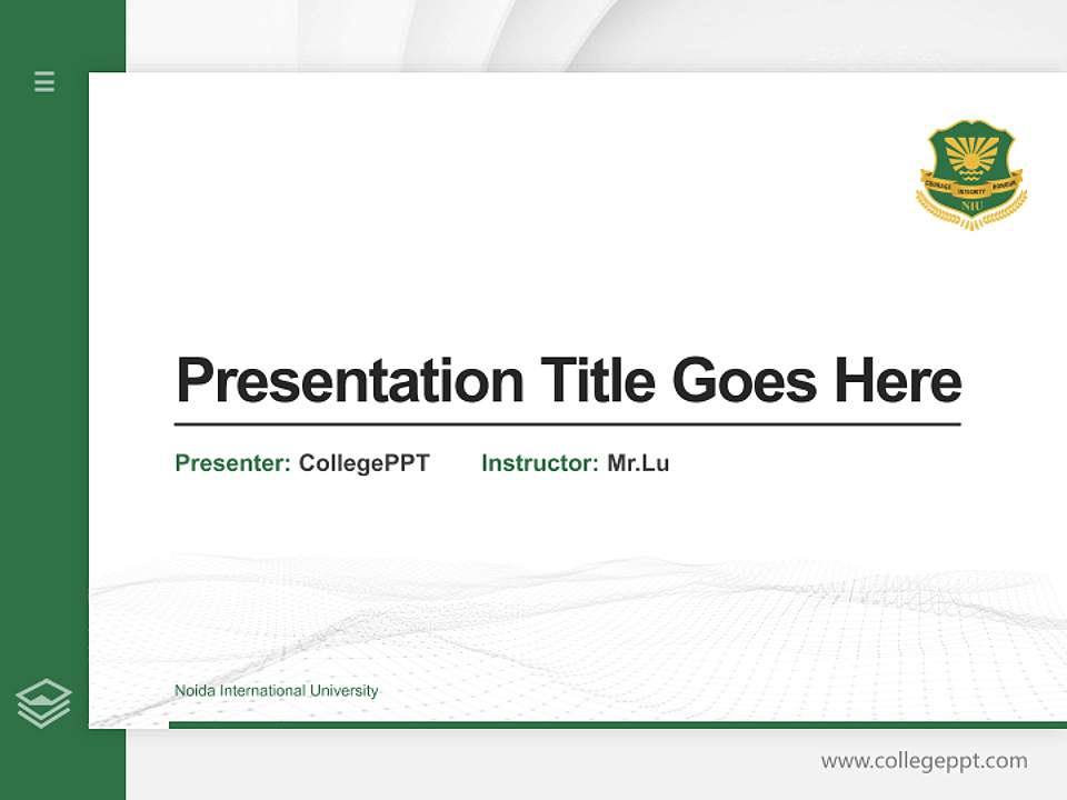 Noida International University Thesis Proposal/Graduation Defense PPT Template4:3 ratio PPT effect preview image5