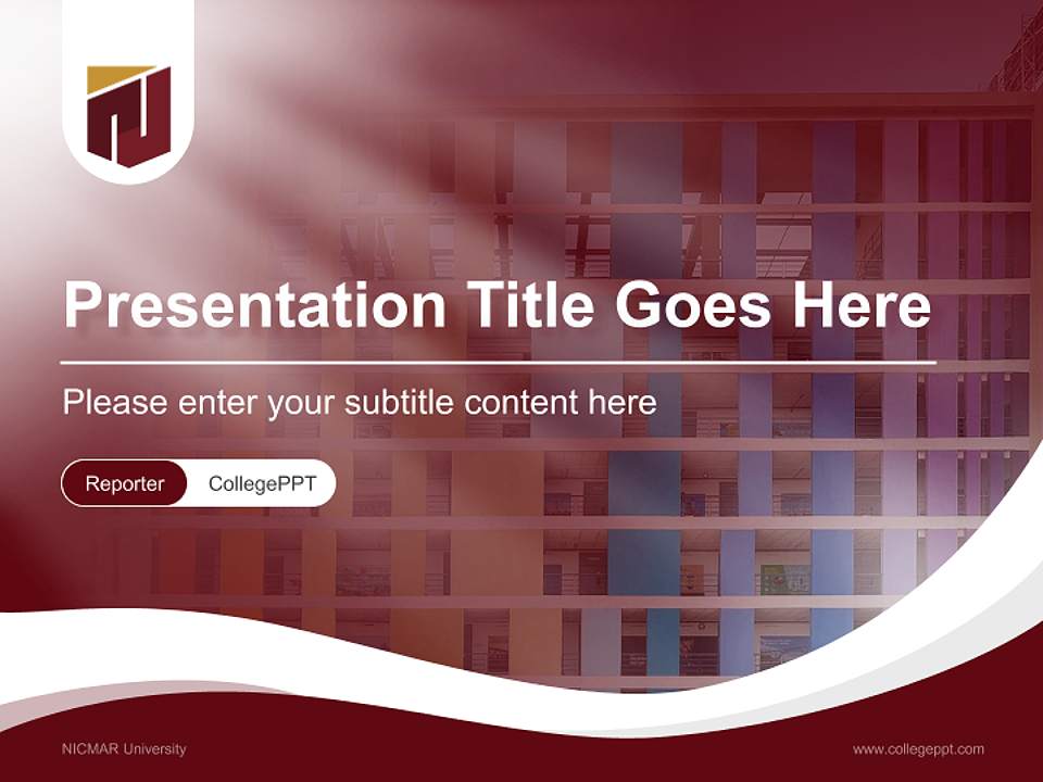 NICMAR University Lecture Sharing and Networking Event PPT Template4:3 ratio PPT effect preview image4