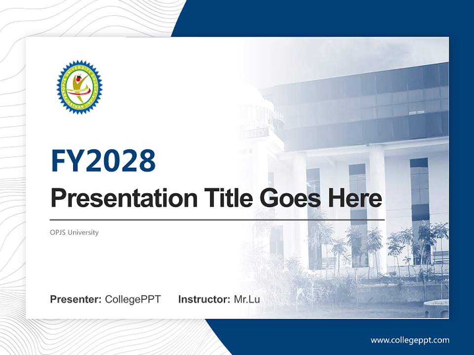 OPJS University Academic Presentation/Research Findings Report PPT Template4:3 ratio PPT effect preview image5