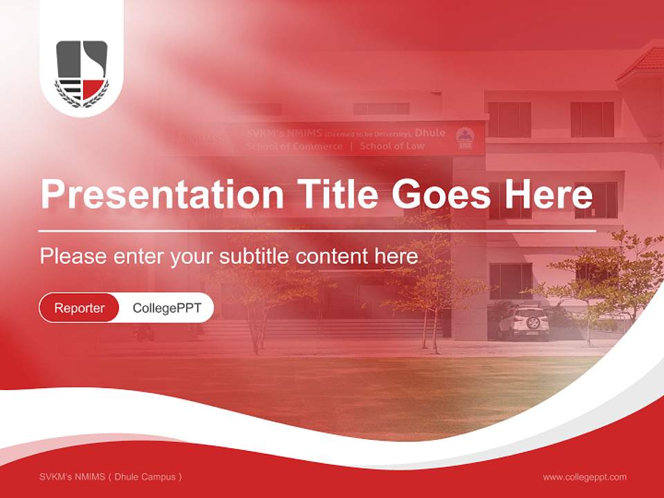 SVKM’s NMIMS（Dhule Campus） Lecture Sharing and Networking Event PPT Template4:3 ratio PPT effect preview image4