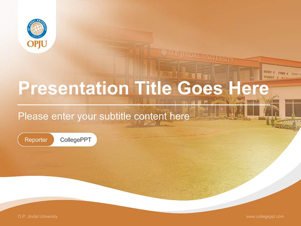 O.P. Jindal University Lecture Sharing and Networking Event PPT Template4:3 ratio PPT effect preview image4