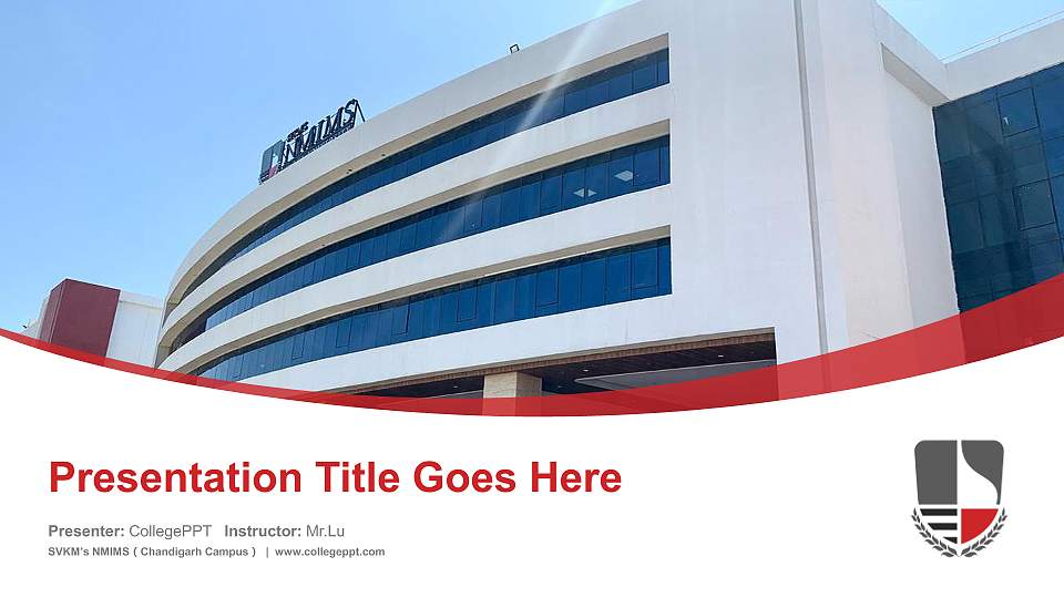 SVKM’s NMIMS（Chandigarh Campus） Course/Courseware Creation PPT Template16:9 ratio PPT effect preview image