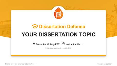 Pragjyotishpur University Graduation Thesis Defense PPT Template