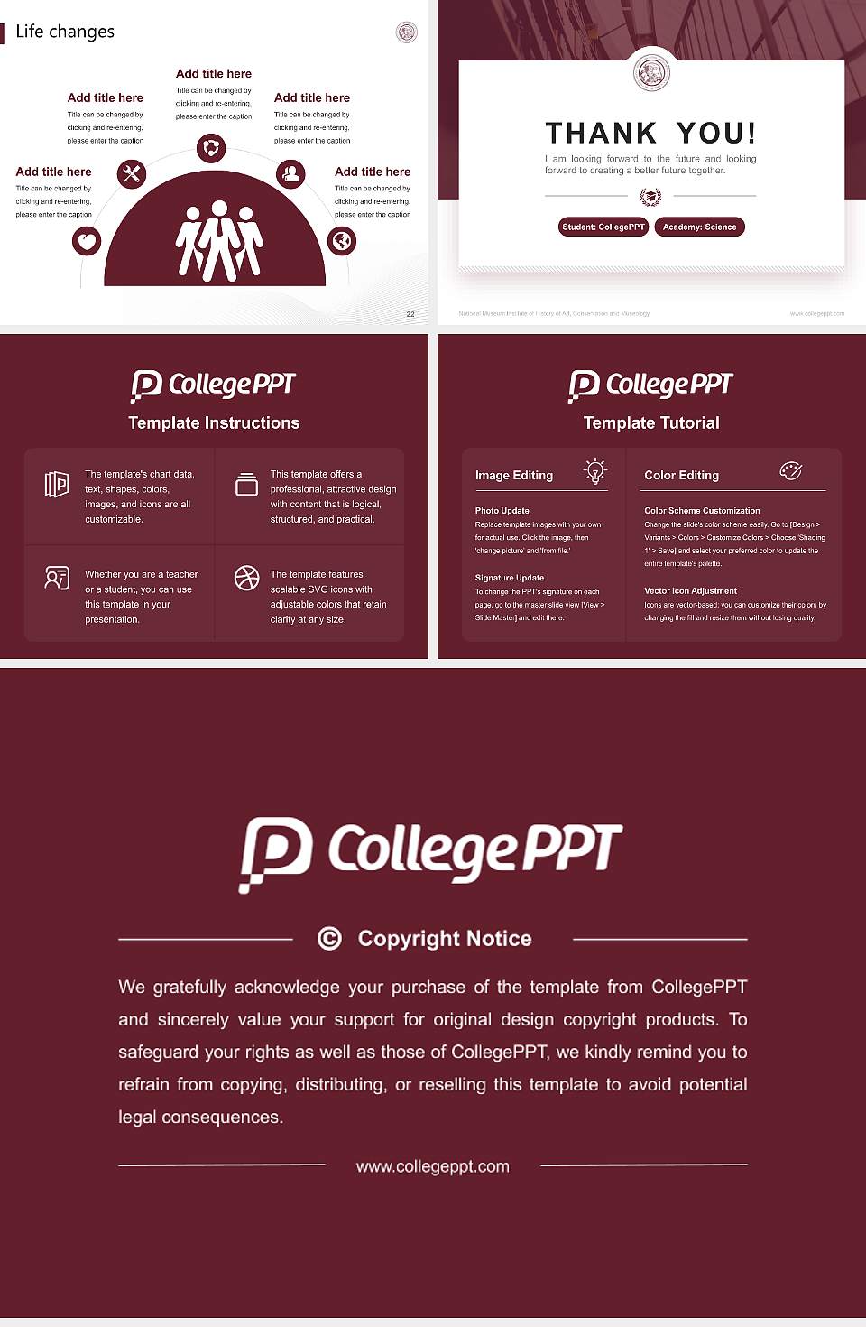 National Museum Institute of History of Art, Conservation and Museology National Scholarship Defense PPT Template4:3 ratio PPT effect preview image4