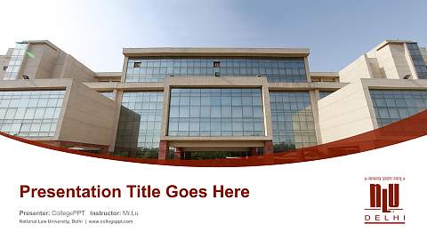 National Law University, Delhi Course/Courseware Creation PPT Template