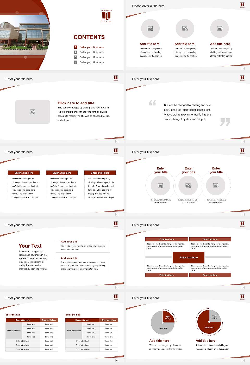 National Law University, Delhi Course/Courseware Creation PPT Template16:9 ratio PPT effect preview image2