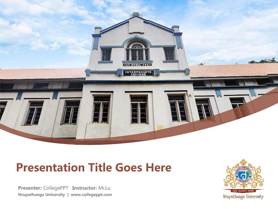 Nrupathunga University Course/Courseware Creation PPT Template4:3 ratio PPT effect preview image5