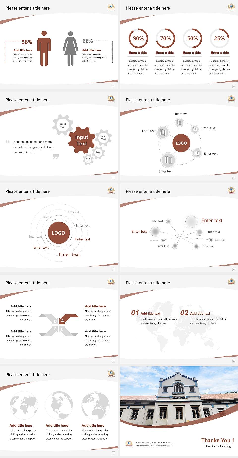 Nrupathunga University Course/Courseware Creation PPT Template4:3 ratio PPT effect preview image4