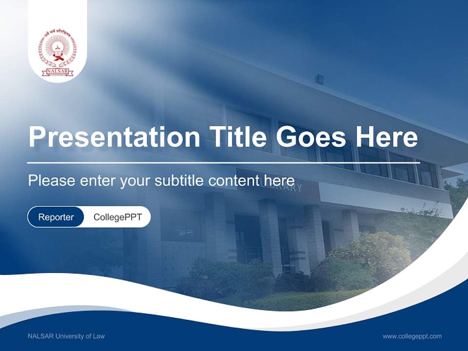 NALSAR University of Law Lecture Sharing and Networking Event PPT Template4:3 ratio PPT effect preview image4