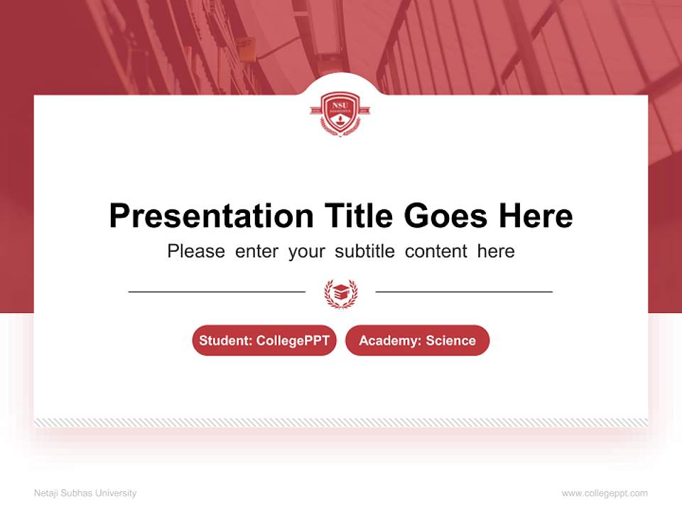 Netaji Subhas University National Scholarship Defense PPT Template4:3 ratio PPT effect preview image4