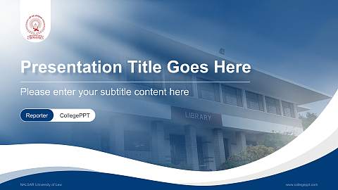 NALSAR University of Law Lecture Sharing and Networking Event PPT Template