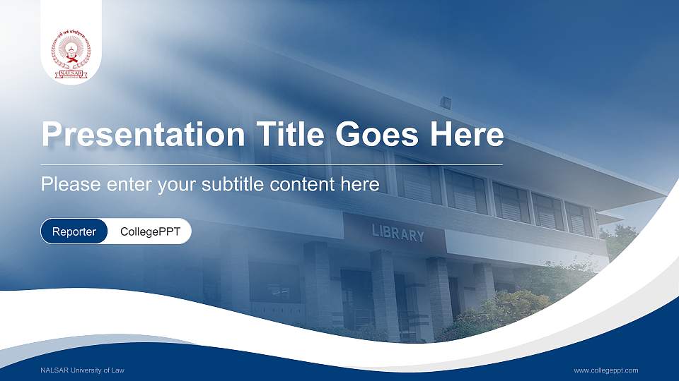 NALSAR University of Law Lecture Sharing and Networking Event PPT Template16:9 ratio PPT effect preview image