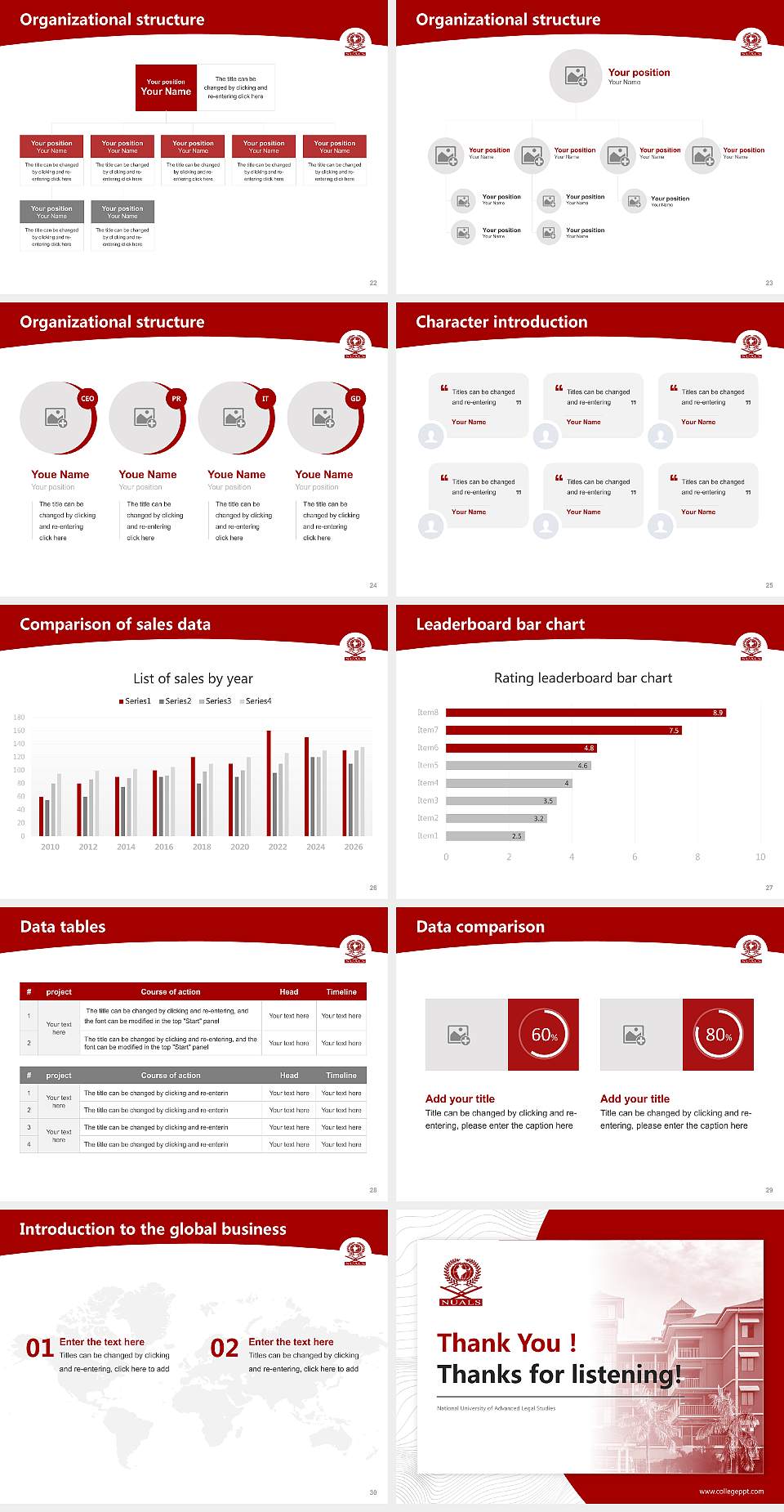 National University of Advanced Legal Studies Academic Presentation/Research Findings Report PPT Template4:3 ratio PPT effect preview image4