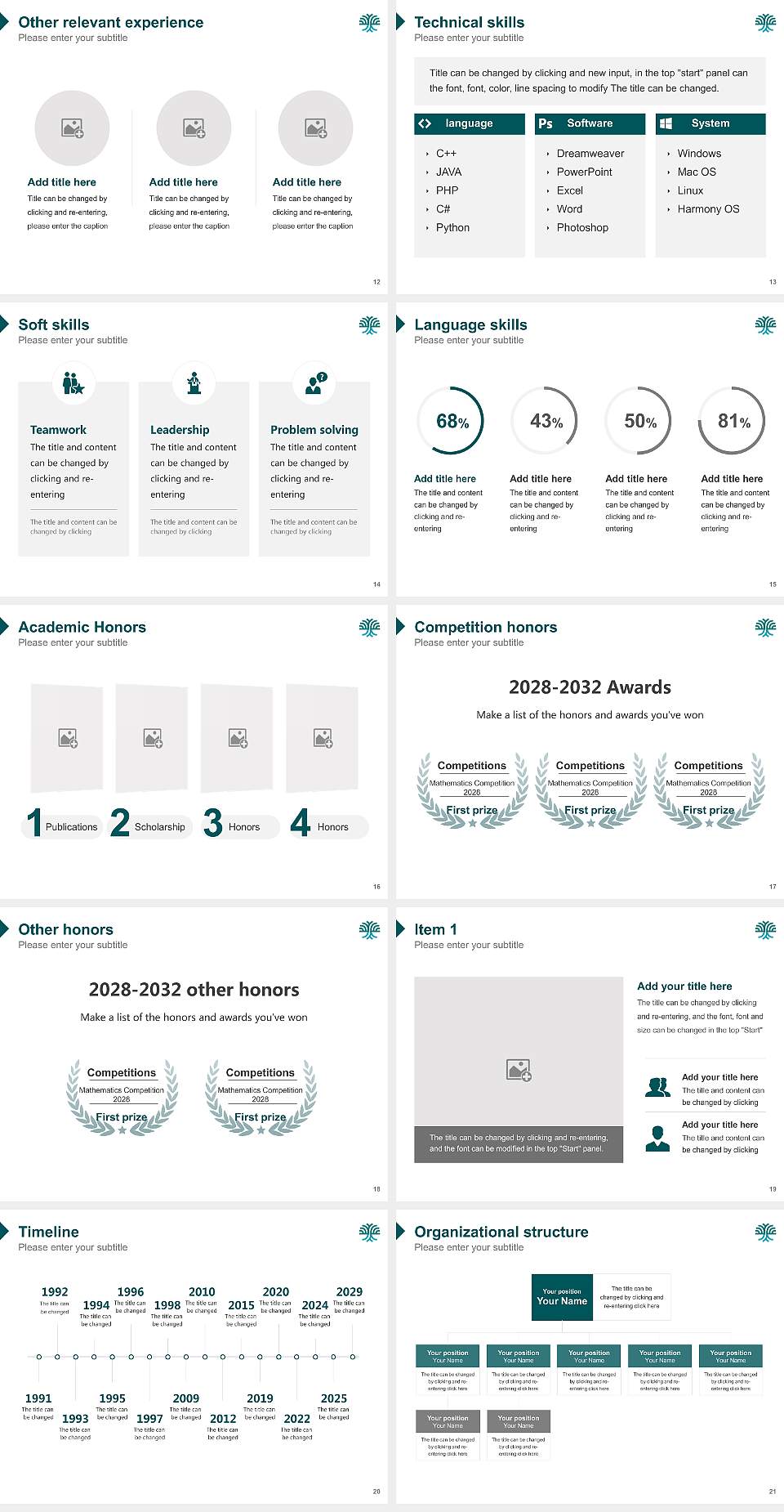 Plaksha University Resume PPT Template4:3 ratio PPT effect preview image3