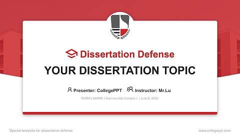 SVKM’s NMIMS（Navi mumbai Campus） Graduation Thesis Defense PPT Template