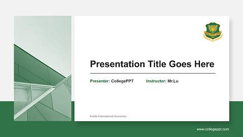 Noida International University General PPT Template