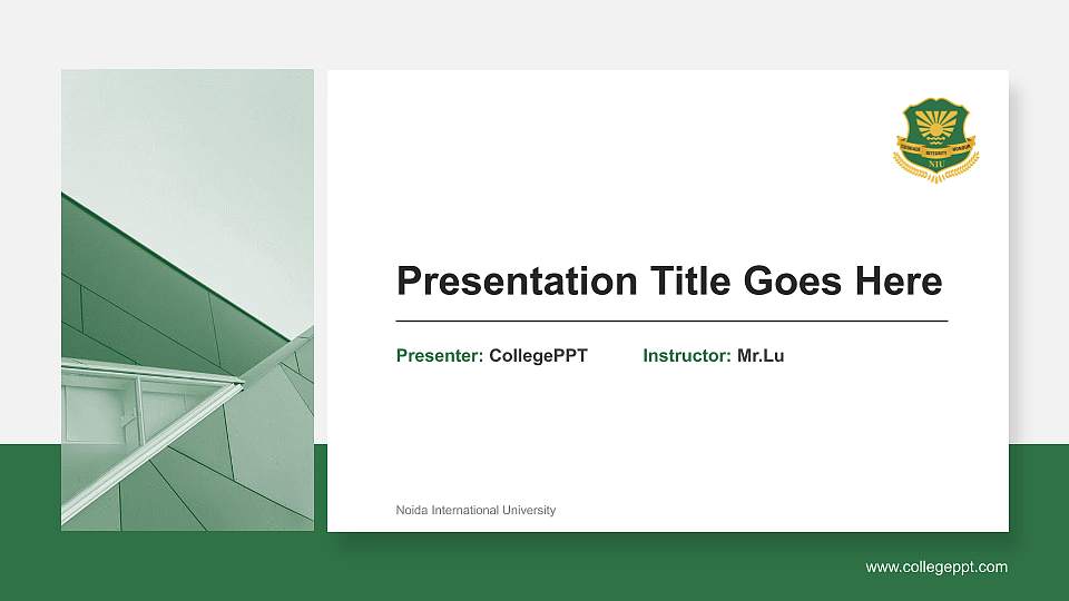 Noida International University General PPT Template16:9 ratio PPT effect preview image