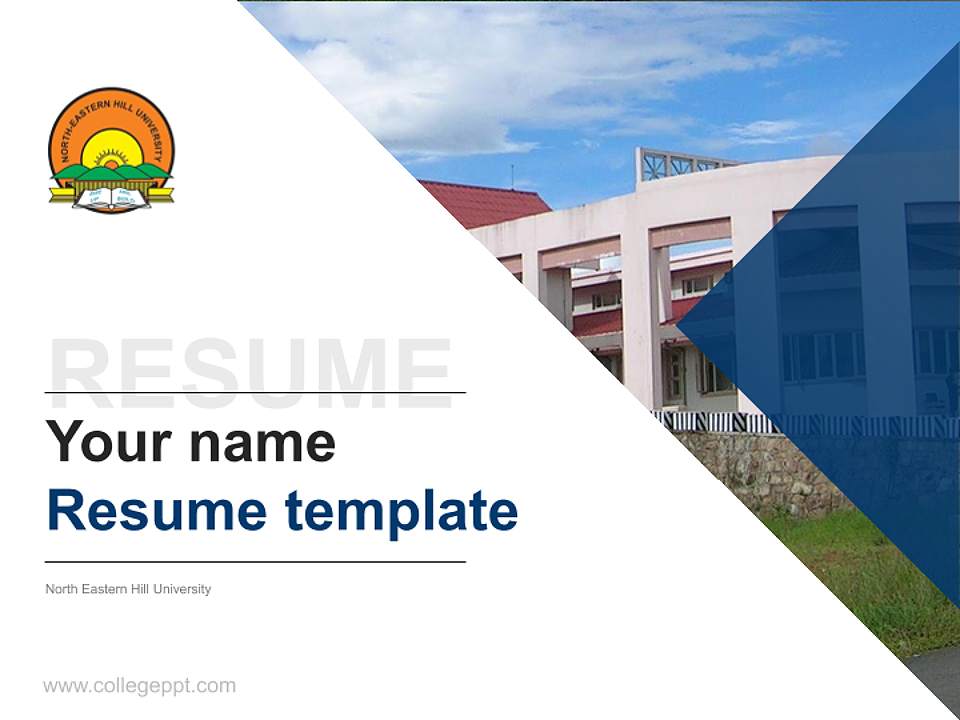 North Eastern Hill University Resume PPT Template4:3 ratio PPT effect preview image5