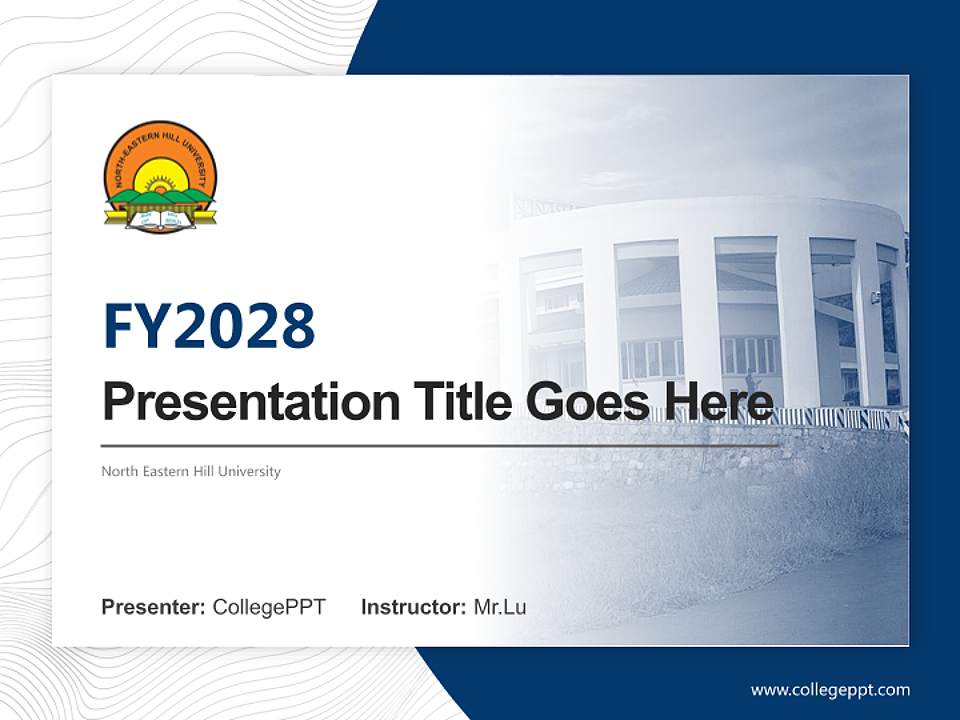 North Eastern Hill University Academic Presentation/Research Findings Report PPT Template4:3 ratio PPT effect preview image5