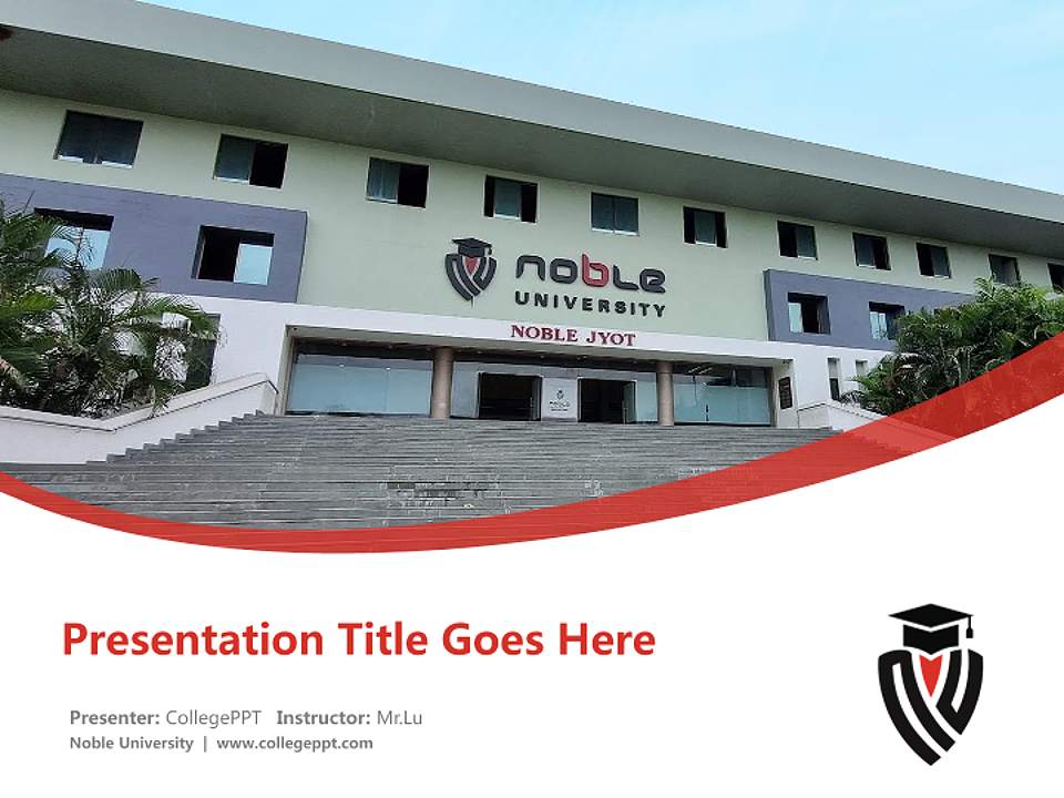 Noble University Course/Courseware Creation PPT Template4:3 ratio PPT effect preview image5