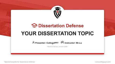 Noble University Graduation Thesis Defense PPT Template