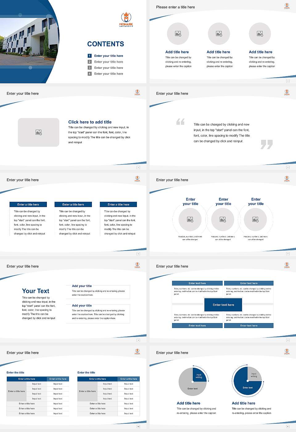 Monark University Course/Courseware Creation PPT Template16:9 ratio PPT effect preview image2
