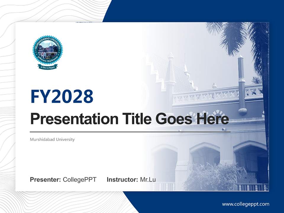 Murshidabad University Academic Presentation/Research Findings Report PPT Template4:3 ratio PPT effect preview image5