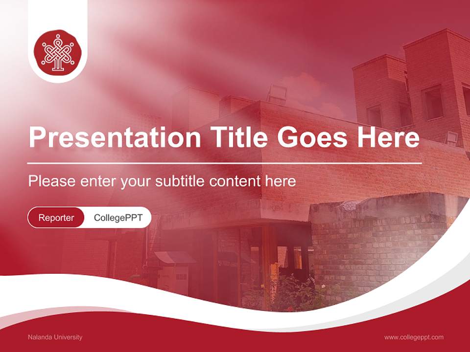 Nalanda University Lecture Sharing and Networking Event PPT Template4:3 ratio PPT effect preview image4