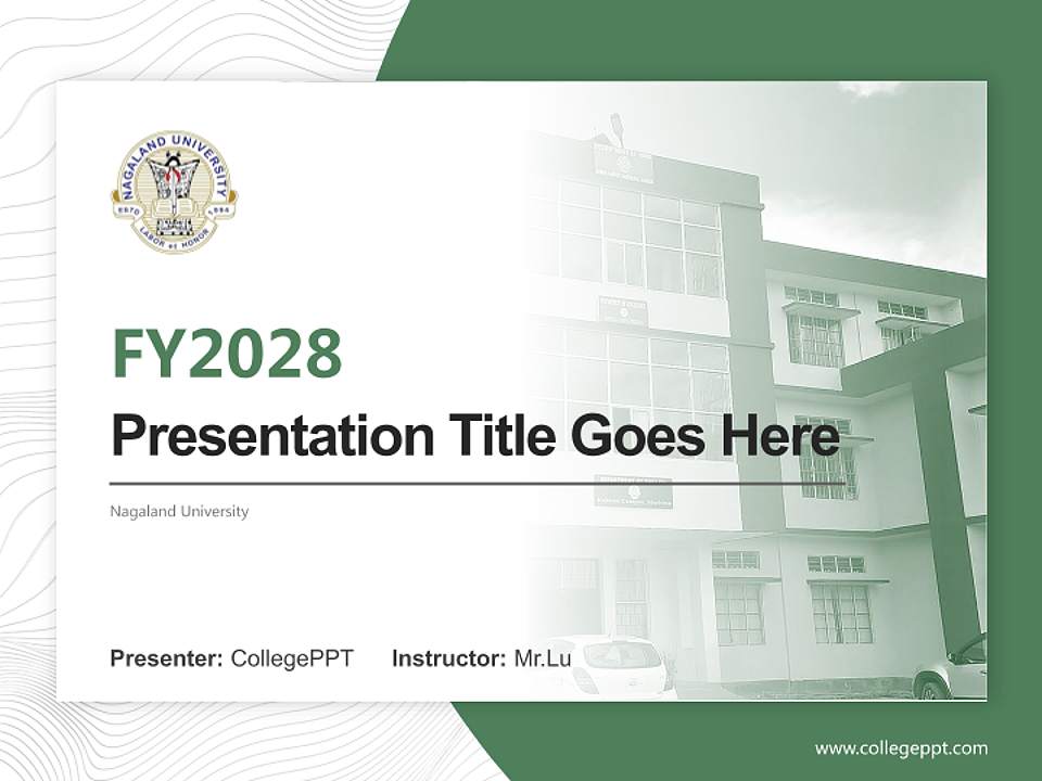 Nagaland University Academic Presentation/Research Findings Report PPT Template4:3 ratio PPT effect preview image5