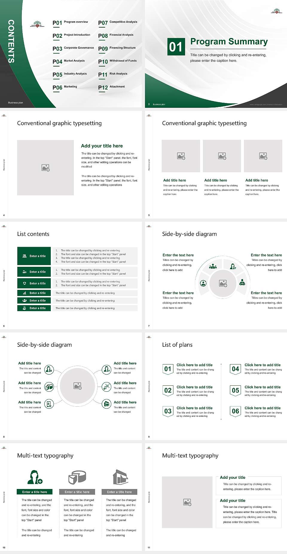 Munger University Competition/Entrepreneurship Contest PPT Template4:3 ratio PPT effect preview image2