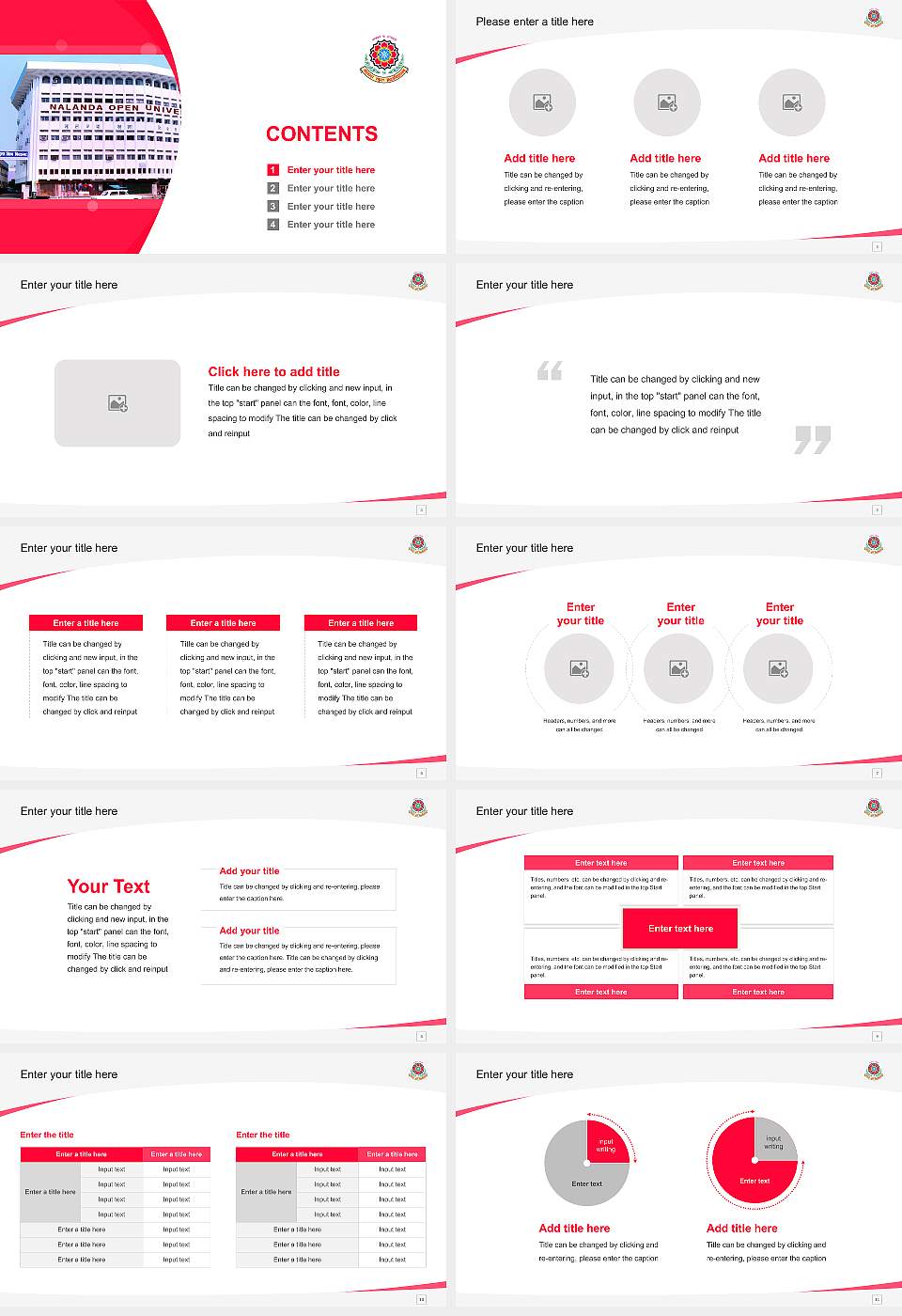 Nalanda Open University Course/Courseware Creation PPT Template16:9 ratio PPT effect preview image2