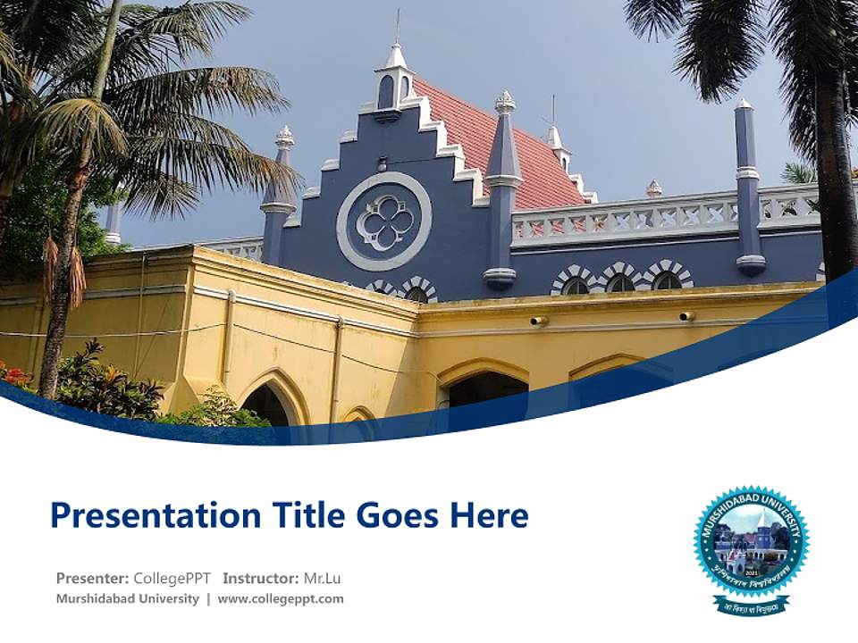 Murshidabad University Course/Courseware Creation PPT Template4:3 ratio PPT effect preview image5