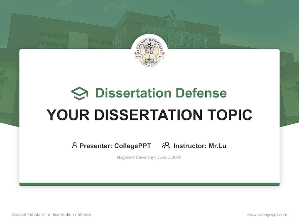 Nagaland University Graduation Thesis Defense PPT Template4:3 ratio PPT effect preview image7