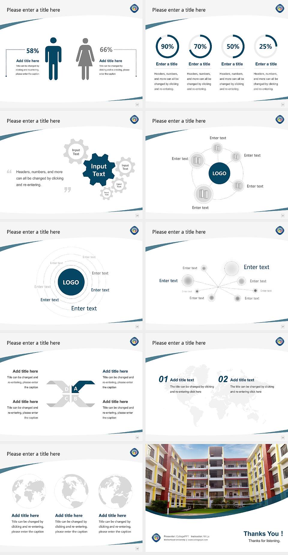 Motherhood University Course/Courseware Creation PPT Template4:3 ratio PPT effect preview image4