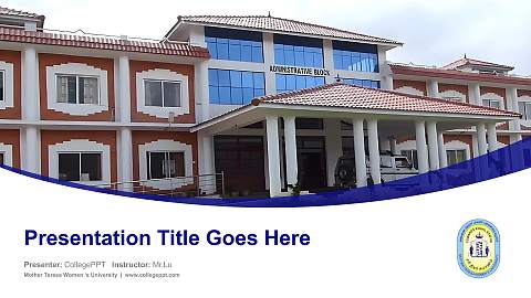 Mother Teresa Women ‘s University Course/Courseware Creation PPT Template