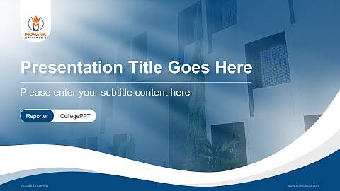 Monark University Lecture Sharing and Networking Event PPT Template