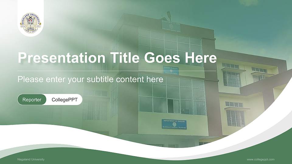 Nagaland University Lecture Sharing and Networking Event PPT Template16:9 ratio PPT effect preview image