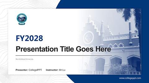 Murshidabad University Academic Presentation/Research Findings Report PPT Template