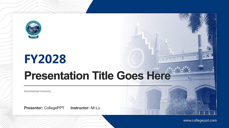 Murshidabad University Academic Presentation/Research Findings Report PPT Template16:9 ratio PPT effect preview image