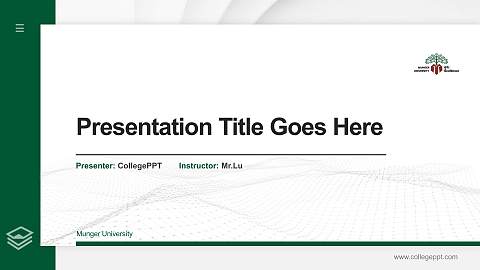 Munger University Thesis Proposal/Graduation Defense PPT Template